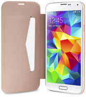 Puro Booklet case with card slot Gold (SGS5BBCGOLD)