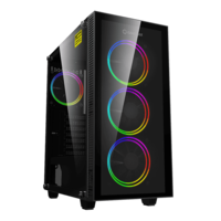 Case ATX GAMEMAX Draco XD, w/o PSU, 4x120mm ARGB fans. ARGB HUB, TG, Dust Filter, USB 3.1, Black