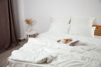 Домашний текстиль Relaxe Home Комплект постельного белья TEP Stripe Satin 200x220 см Pure White