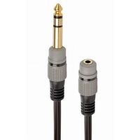 Audio adapter 6.35 mm jack to 3-pin*3.5 mm socket, 0.2 m, Cablexpert A-63M35F-0.2M