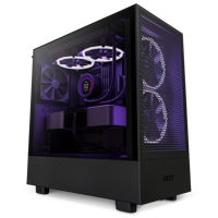 Case ATX NZXT H5 Flow, 1xUSB 3.2, 1xType-C, 2x120mm, Tempered Glass, Mesh Freont, Black