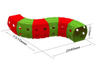Tunel din 6 secții (roșu/verde)