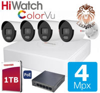 HIKVISION by HIWATCH COLOR VU IP 4 Megapixeli