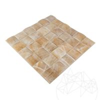 Мозаика Оникс Медовая пирамида полированная 5 х 5см