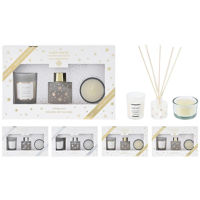 Ароматизатор воздуха Promstore 42451 Set de aromaterapie 3buc (aromatizator, 2 lumânări parfumate)