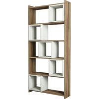 Офисный стеллаж Trendy Cutie, Nuc, Crema 80x170x22cm, raft de carti