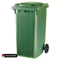 Урна для мусора Hydro S Tomberon plastic cu roti cauciuc, greu, 240 L, verde 8001218