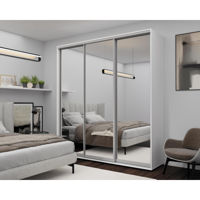 Dulap Nex Home Dulap cu uși glisante, 220x60x240cm, Oglinda, Alb