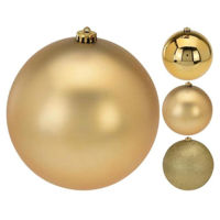 Decor de Crăciun și Anul Nou Promstore 38522 Glob pentru brad 180mm mat, sclipicios, lucios auriu