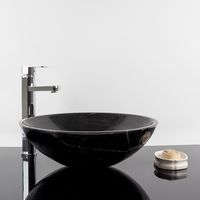 Раковина для ванной мрамор Nero Marquina, 42 x 14 см