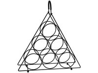 Suport de 6 sticle 3 nivele "Piramida" 41X38X11cm, metal negru