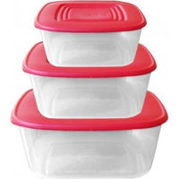 Container alimentare Aleana 167010 Set patrat 3buc