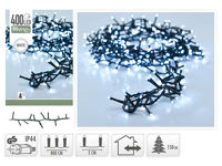 Luminite de Craciun "Fir" 400LED alb, 8m, cablul verde