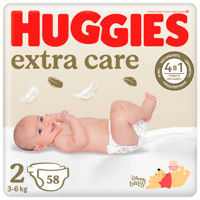 Подгузники Huggies Extra Care Jumbo  2  (3-6 kg)  58 шт