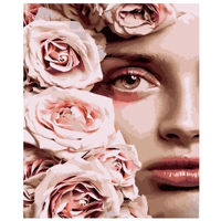 Tablou pe numere Strateg R 9 / 3 (HH050)(40464) Flori pe fata, 40x50 cm