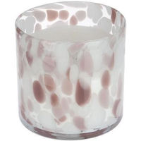 Свеча Promstore 48232 Свеча в стеклянном подсвечнике Цилиндр 10x10cm White Pink