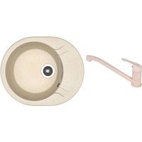 Мойка кухонная со смесителем Dr.Gans Berta 580 + SanDonna F 1066 bej