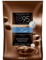Cuvertură de ciocolată cu lapte 36% cacao în forma de picături Weinrichs 1895 1500g