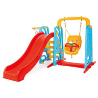 Teren de joacă Pilsan 06141 Tobogan cu leagăn și coș de baschet Cute
