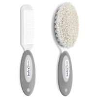 Set pentru îngrijirea bebeluşului BabyJem 519 Set perie si pieptene Natural Gri