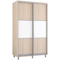 Dulap Mobildor-Lux Aron cu uși glisante orizontal (130x60x200H cm) Sonoma