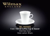 Чашка WILMAX WL-993005/6С (с блюдцем 160 мл//набор 6 шт)