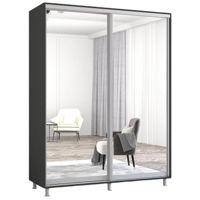 Dulap Mobildor-Lux Aron-P uși glisante din oglinzi (150x60x210H cm) Anthracite