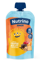 Пюре NUTRINO JUNIOR Яблоко, Апельсин, Печенье, Шоколад 180г