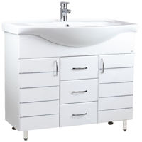 Шкаф под умывальник Mashtab 11655 Modern 3 sertare 100cm Alb