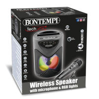 Аудио гига-система Bontempi 491030 Set karaoke cu microfon, lumina si display, cod 60497