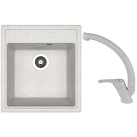 Мойка кухонная со смесителем Dr.Gans Nika 470 + SanDonna F 1069 gri