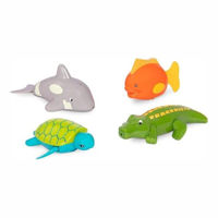 Игрушка для купания Battat BT4642Z Set Broasca testoasa, peste, crocodil, balena, 2003D