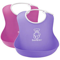 Слюнявчики BabyBjorn 046208A Set Soft Bib Pink/Purple