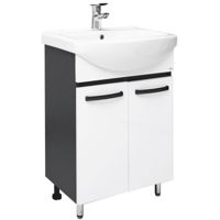 Dulap pentru lavoar Mashtab 11326 Agat cu 2 usi 60cm Alb-Antracit