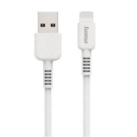 Кабель для моб. устройства Hama 187283 Eco Charging Cable, USB-A - Lightning, 1 m, white