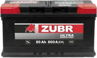 Автомобильный аккумулятор Zubr Ultra 80 Ah R+