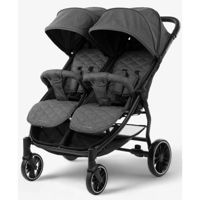 Сărucior pentru copii Kikka Boo 31001040010 Happy 2 Dark Grey, pentru gemeni