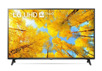 55" LED TV LG 55UQ75006LF, Black (3840x2160 UHD, SMART TV, DVB-T2/C/S2)