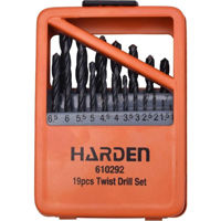 Набор головок, бит, насадок Harden 610292 Set burghie HSS 1.0-10mm (19 buc. in set)