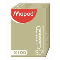 MAPED Скрепки MAPED округлые волнистые 50мм, 100 штук