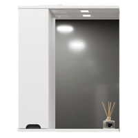 Зеркало для ванной Bayro Etna 600x750 левый белый мат