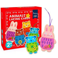 Набор для творчества Mideer MD3021 Set de înșiruit Animăluțe vesele, 8 părți