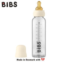 Biberon din sticla BIBS Ivory (0+) 225 ml