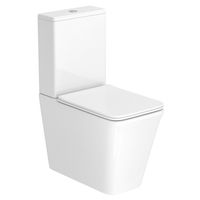 ELANTA Pardoseala WC fără margine montată pe perete 62*34,5*80 cm, orizontală ieșire, rezervor 3/4,5 l, admisie inferioară, scaun Duroplast Slim cu închidere lentă