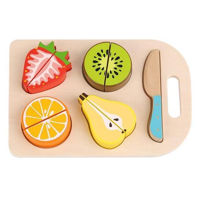 Игрушечная кухня и посуда Tooky Toy TL142 Setul de fructe din lemn, 57398