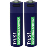 Acumulator Trust TR25584 USB-C Rechargeable Battery AA 1700 mAh, 2 Pack