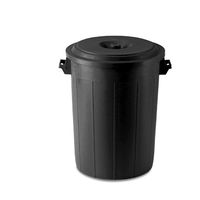купить Урна мусорная с крышкой 120 л, пластиковая (черная)  STP в Кишинёве