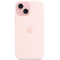 Husă pentru smartphone Apple iPhone 15 Silicone MagSafe Light Pink MT0U3