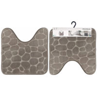 Аксессуар для туалета Tendance 55731 Covoras WC 45x50cm cu memorie, microfibra, gri deschis