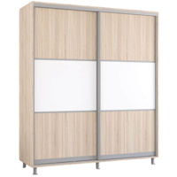 Dulap Mobildor-Lux Aron cu uși glisante orizontal (200x60x200H cm) Sonoma